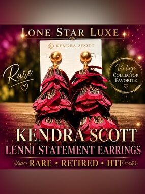 Kendra Scott Lenni Statement Earrings – Rare/HTF Vintage ❤️